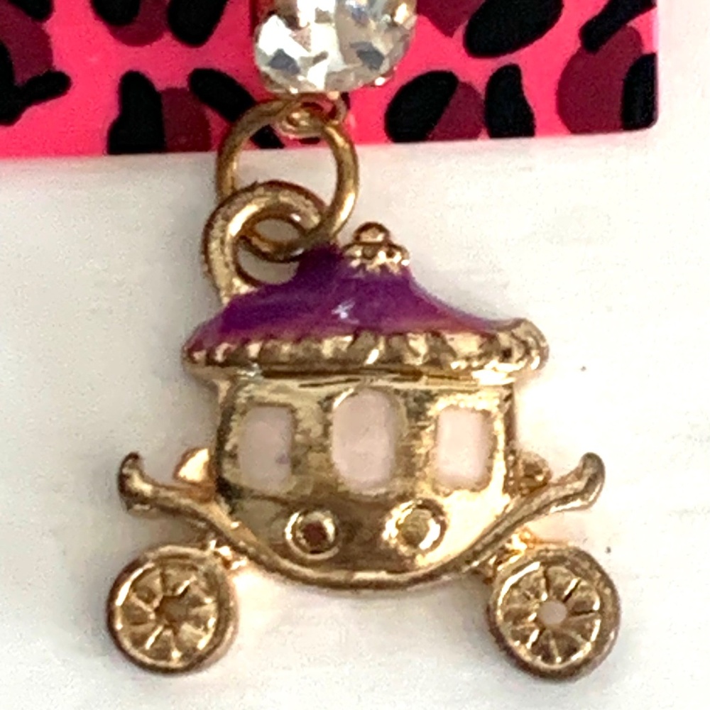 Betsey Johnson, NWT Cinderella Carriage Earrings